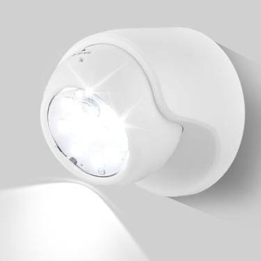 Imagem de LemonBest Luzes externas com sensor de movimento – luz de sensor de movimento ao ar livre operada por bateria sem fio refletor de movimento luz de segurança liga automática para varanda escada