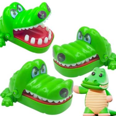 Imagem de Kit Brinquedos Infantil Crocodilos Morde Dedo Jogos de Tabuleiro Pegadinha Jacare Dente Dentista Presente Natal Dia das Crianças Menino Menina 3 anos