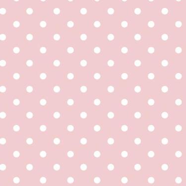 Imagem de Papel De Parede Fundo Rosa E Circulos Branco Poa Autocolante