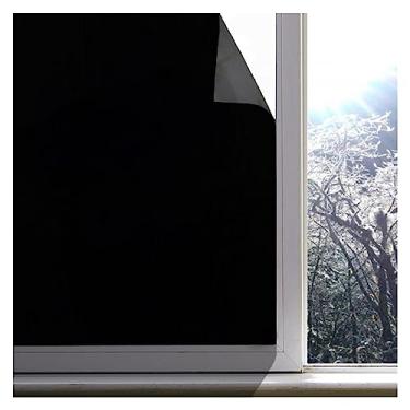 Imagem de Adesivos de janela com aderência estática, opaco blackout adesivo de janela com bloqueio de luz com bloqueio de luz PVC fosco película escura proteção de privacidade, decoração de casa elegante à