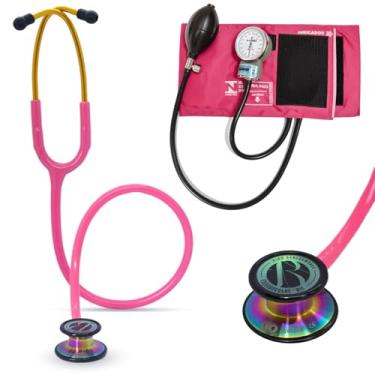 Imagem de Kit Estetoscópio BIC Eternity + Esfigmomanômetro Pamed Com Bolsa - Enfermagem e Medicina (ROSA CHICLÉ)