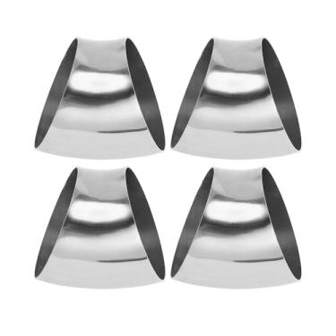 Imagem de Motoforti 4 peças 45 graus mandril curva cotovelo carro modificado tubo de escape tubulação 10.2 cm espessura OD 1.5mm/16GA 102x120x1.5mm 304 tom prata aço inoxidável 304