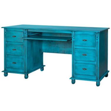 Imagem de Escrivaninha 6 Gavetas - M550606 - Linz, Laca - Branca