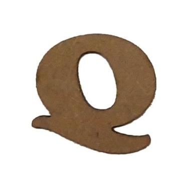 Imagem de Kit 10 Letras Q Mdf 3mm por 2,5cm de Altura Laser Mdf Madeira - ATACAD