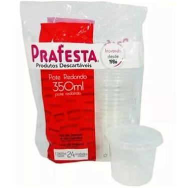 Imagem de Pote Redondo 350ml com Tampa - Freezer e Micro-ondas - (Ideal Para Bolo no Pote, Sobremesa e Caldo) (24)