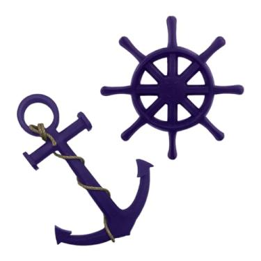 Imagem de Kit Âncora e Timão Decoração Piscina Praia Marina Restaurante Beira Mar Polietileno