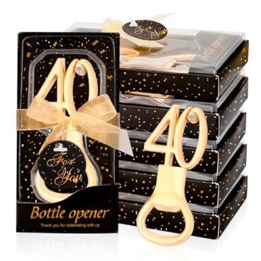 Imagem de 24 peças abridor de garrafas de aniversário de 40 anos para lembrancinhas de festa de aniversário de 40 anos, lembranças, lembrancinhas, presentes, decorações
