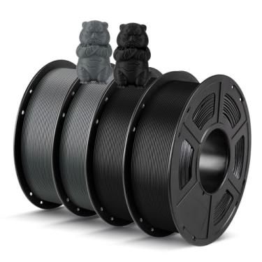Imagem de ANYCUBIC Filamento PLA para Impresora 3D 4KG, Filamento PLA para Impresión 3D 1.75mm Precisión dimensional +/- 0.02mm, 4 Paquetes 1KG Carrete (2.2 lbs), 2 Paquetes de Gris y 2 Paquetes de Negro