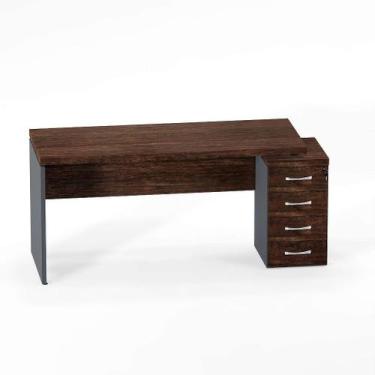 Imagem de Mesa Gerência Com Pé Gaveteiro 04 Gavetas PE 40 Pandin 1,64 x 0,70 M E