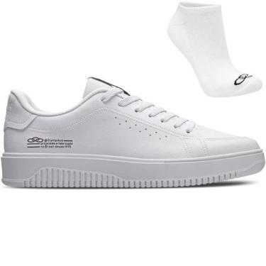 Imagem de Tênis Olympikus Eros Masculino e Meia, 37, Branco, Masculino