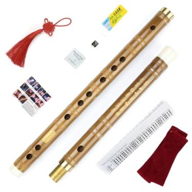 Imagem de Flauta de bambu Dizi tradicional artesanal instrumento musical chinês vintage Dizi (chave E)