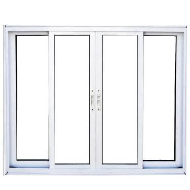 Imagem de Vitro 4 Folhas 1.00x1.00 Branco L.25 - RV PORTAS E JANELAS, 100x100