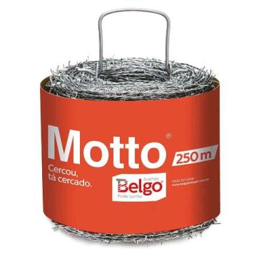 Imagem de Arame Farpado Motto Belgo 250 Metros Zincado 1,60mm Para Cerca 350kgf