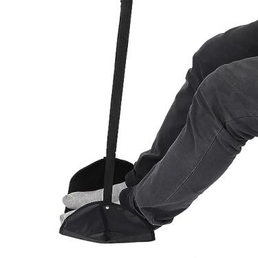 Imagem de Akozon Confortável Pendurar Rede para Jardim, Pátio, Varanda - Cadeira de Balanço Elegante Com Apoio de pé para Relaxamento Ao Ar Livre e Lounge Relaxante (Preto)