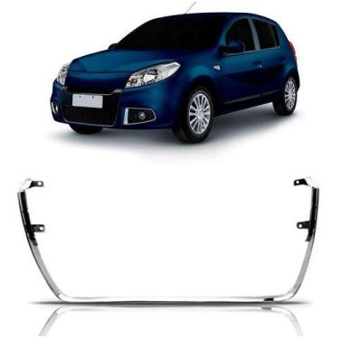 Imagem de Moldura grade radiador sandero 2012 2013 2014 cromado - SP ACESSÓRIOS