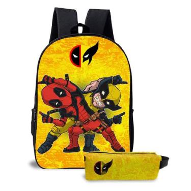 Imagem de Kit Mochila e Estojo Escolar Infantil Unissex Menino e Menina Tema Dea