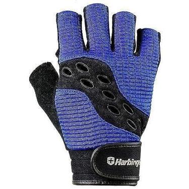 Imagem de Harbinger Luva esportiva Adventure Series Stroke P.S. de dedo curto (pequena, azul)