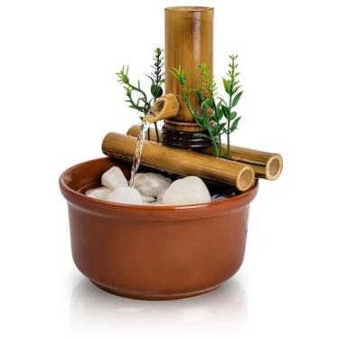 Imagem de Fonte De Agua Cascata Feng Shui Mesa Bambu Decorativa 16cm - comprecer