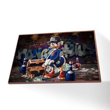 Imagem de Quadro Tio Patinhas Canvas Sem Vidro Tamanho-moldura 150x100 Caixa Cor Madeira