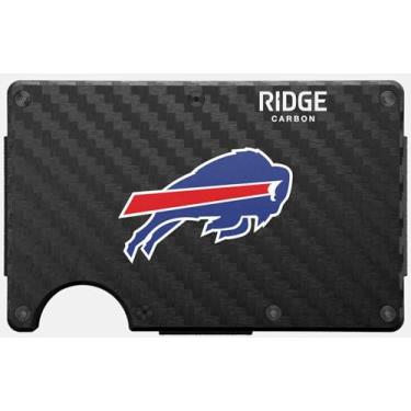 Imagem de The Ridge NFL Edition, carteira masculina minimalista de metal de alumínio – bloqueio RFID, elástico, bolso frontal fino para cartão de crédito com alça para dinheiro e um clipe de dinheiro adicional