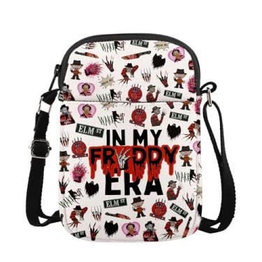 Imagem de MAOFAED Presente inspirado em filmes de terror, bolsa transversal com tema de Halloween, presente de temporada assustadora, presente de festa de Halloween, Freeracb