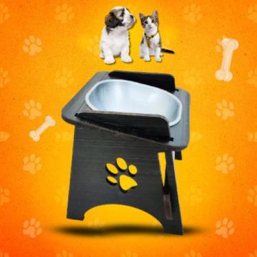 Imagem de Comedouro Pet Suspenso Para Gato e Cachorro Com TAMPAS - oem, Unitário