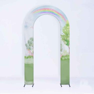 Imagem de Painel de Festa em Arco com Forro Jardim Encantado 1,50 metros - Fera Print