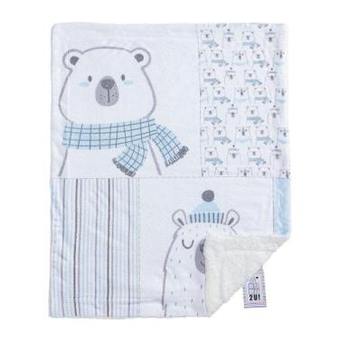 Imagem de Manta Microfibra Estampada Para Bebe Baby2u - Miguel Baby, Urso