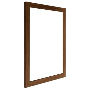 Imagem de Armação de Moldura Lisa Para Quadros e Placas Decorativas Revestida - 2x1 Cor:MARROM;Tamanho:15X21 CM