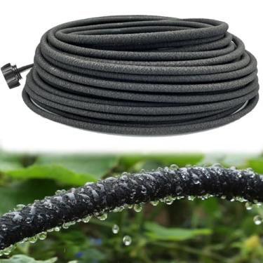 Imagem de Mangueira de imersão de 1/4 polegada para jardim, sistema de mangueira de gotejamento de irrigação de 30,5 m, tubo de irrigação por gotejamento resistente com acessórios de conector de mangueira para