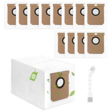 Imagem de 12 peças para sacos de pó Eufy L50 SES L60 SES de substituição para Conga Home 1000/8090 Ultra/9090AI para sacos de aspirador de pó Haier H9 Plus (capacidade de 2,5 L)