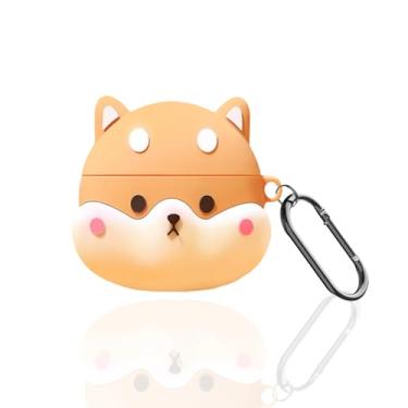Imagem de SKPY Compatível com Bose QuietComfort Earbuds II (2022) / Ultra Earbuds (2023) 3D Corgi Capa antiqueda à prova de choque com mosquetão