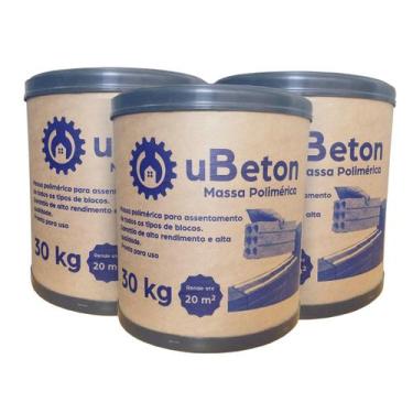 Imagem de Argamassa Polimérica Cola Bloco/tijolo - Barrica 30kg - 3 unid (90 kg)