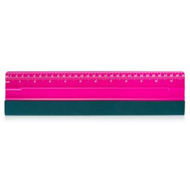 Imagem de FOSHIO Rodo profissional para vinil, decalques, papel adesivo, papel de parede, película de janela, artesanato, ferramenta de alisamento de rodo de feltro de camurça com régua, rosa (30 cm)