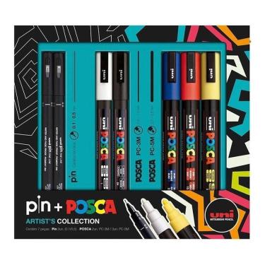 Imagem de Estojo Caneta Pin + Posca Artists Collection Com 7 Peças