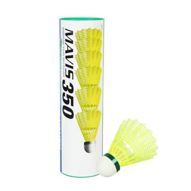 Imagem de YONEX Mavis 350 Nylon Badminton Petecas (amarelo, velocidade lenta) | Desempenho durável
