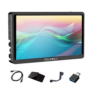 Imagem de FEELWORLD FW568S Monitor de campo SDI de 6 polegadas Full HD 1920x1080 IPS DSLR Monitor de câmera com forma de onda LUT pico foco de vídeo F970 alimentação externa e kit de instalação 3G SDI 4K