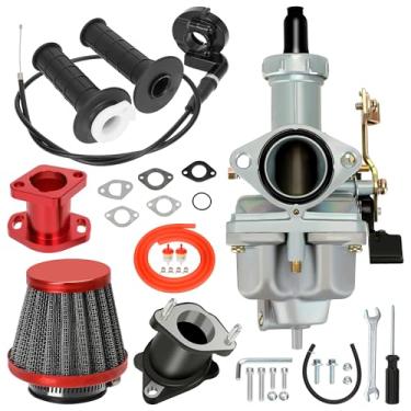 Imagem de CILOYU Kit de carburador PZ27 Conjunto de acelerador para Predator 212cc 196cc Coleman CT200U KT196 Apollo TaoTao Coolster 125cc 150cc 250cc Motor ATV Dirt Pit Bike Baja Mini Bike Go Kart Peças de
