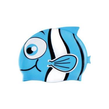 Imagem de Touca de Natação Silicone Peixinho - Azul - MOR