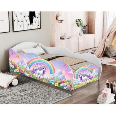Imagem de Cama Carro para quarto infantil meninas MDF - DULLAR Móveis, Unicornio