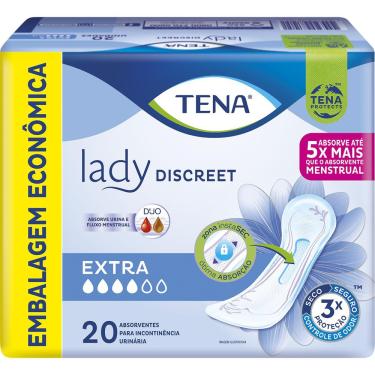 Imagem de Absorvente para Incontinência Urinária Tena Lady Discreet Extra 20 Unidades