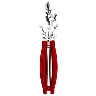 Imagem de Vaso De Chão Decorativo Grande Obelisco Mdf Marrom