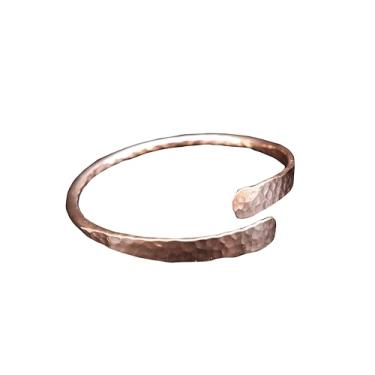 Imagem de Daddy Shoppe Pulseira de cobre puro feita à mão para homens e mulheres, Large, Cobre, Sem Pedra Preciosa