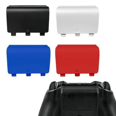 Imagem de Pacote com 4 capas traseiras de bateria para controle Xbox One/One S/X para controle Xbox One, peça de reparo de capa traseira de bateria para controle Xbox One/S/X, NÃO para Xbox Series X/S