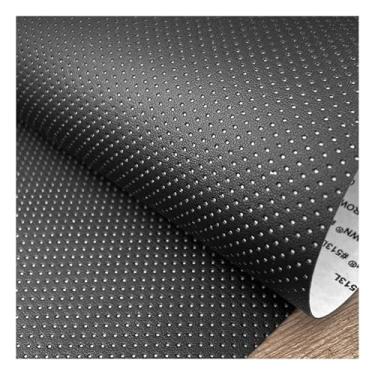 Imagem de Couro autoadesivo Remendo Autoadesivo De Couro Perfurado Para Sofás E Assentos De Carro, Kit De Reparo De Estofamento De Móveis De Couro Com Forte Adesão, Tecido De Couro Grande Faça Você Mesmo(Black,