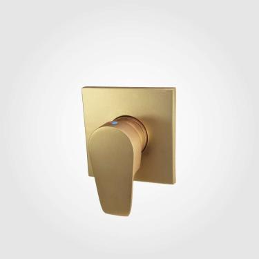 Imagem de Acabamento Led Monocomando Chuveiro Dourado Fosco Base Docol