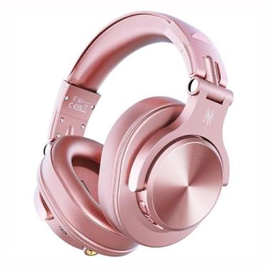 Imagem de Fone de Ouvido OneOdio A70 Pink, Sem Fio e Com Fio, Bluetooth, Cabo P2 e P10, Dobrável e Rotativo, P/DJ e Entusiastas, Até 72 Horas de Reprodução, Jack Lock System, Confortável, Rosa
