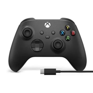 Imagem de Controle Sem Fio + Cabo Usb Xbox Series S X One PC Preto