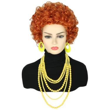 Imagem de Topcosplay Conjunto De 4 Peças Perucas Roper Marrom Avermelhadas, Curtas, Cacheadas, Afro, Fantasia Halloween, Cosplay, Festa