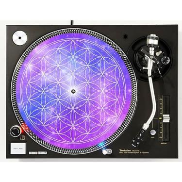 Imagem de DJ Flower Of Life #2 Scratch Pad 1200 vinil Memorabilia 30,5 cm tapete deslizante toca-discos Tapete de bandeja de DJ x1